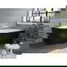 Mexen Mia laisva kampinė vonia dešinė 180 x 80 cm, balta/juoda, balta perpildymo - 52691808075P-20