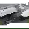 Mexen Mia laisvai stovinti dešinė vonia 180 x 80 cm, balta/juoda, gun gray šlifuotas - 52691808075P-66