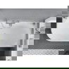 Mexen Mia vonia laisvai pastatoma kampinė dešinė 180 x 80 cm, balta/juoda, šlifuotas nikelis - 52691808075P-97
