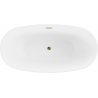 Mexen Eris laisvai pastatoma vonia 180 x 80 cm, balta, auksinis perteklius - 53441808000-50