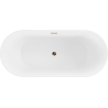 Mexen Flavia laisvai pastatoma vonia 150 x 75 cm, balta, persipildymas rožinis auksas - 54031507500-60