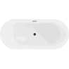 Mexen Flavia laisvai pastatoma vonia 150 x 75 cm, balta, juoda perpylimo anga - 54031507500-B