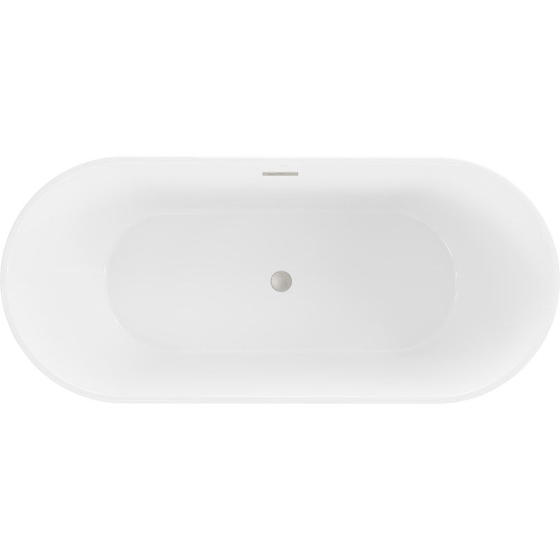 Mexen Flavia laisvai stovinti vonia 150 x 75 cm, balta, nikelio šveitimo - 54031507500-97
