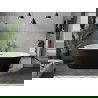 Mexen Flavia laisvos montavimo vonia 150 x 75 cm, balta/juoda, rožinė auksinė perpildymo anga - 54031507575-60