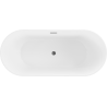 Mexen Flavia laisvai stovima vonia 150 x 75 cm, balta/juoda, gun metal perpylimas - 54031507575-95