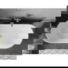 Mexen Flavia vonios kambarys laisvai stovinti 150 x 75 cm, balta/juoda, šlifuotas nikelis - 54031507575-97