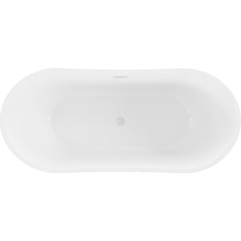 Mexen Montana laisvai stovinti vonia 150 x 75 cm, balta, baltas persipylimas - 52011507500-20