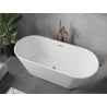 Mexen Flavia laisva vonia 160 x 75 cm, balta, šepečiu poliruota varža - 54031608000-65