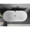 Mexen Flavia vonia 160 x 75 cm, balta, juodas persipylimas - 54031608000-70