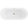 Mexen Flavia laisvojo tipo vonia 160 x 75 cm, balta/juoda, auksinis pertekliaus išleidimas - 54031608075-50