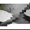 Mexen Flavia laisvas vonios 160 x 75 cm, balta/juoda, gun gray šlifuotas praėjimas - 54031608075-66