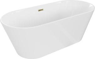 Mexen Flavia vonios kambario vonia 170 x 75 cm, balta, su auksine perpildymo anga - 54031708000-50