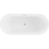 Mexen Flavia laisvai pastatoma vonia 170 x 75 cm, balta, šlifuoto nikelio perpylimas - 54031708000-97