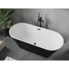 Mexen Flavia laisvas vonios kambarys 170 x 75 cm, balta/juoda, juodas perpildymas - 54031708075-70