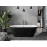 Mexen Flavia laisvojo tipo vonia 170 x 75 cm, balta/juoda, gun metal nutekėjimas - 54031708075-95