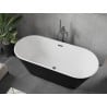 Mexen Flavia laisvojo tipo vonia 170 x 75 cm, balta/juoda, gun metal nutekėjimas - 54031708075-95