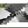 Mexen Montana laisvai stovinti vonia 150 x 75 cm, balta/juoda, juodas perpildymo angos - 52011507575-70