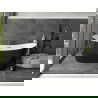 Mexen Montana vonios kambario laisvai stovinti 150 x 75 cm, balta/juoda, gun metal - 52011507575-95