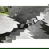 Mexen Montana laisvas 150 x 75 cm, balta/juoda, nikelio šukos perteklius - 52011507575-97