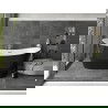 Mexen Montana laisvas 150 x 75 cm, balta/juoda, nikelio šukos perteklius - 52011507575-97