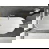 Mexen Montana laisvas 150 x 75 cm, balta/juoda, nikelio šukos perteklius - 52011507575-97