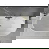 Mexen Oval vonia laisvai stovinti prie sienos 140 x 75 cm, balta, auksinė pertrauka - 52671407500-50