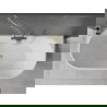 Mexen Oval vonios kambario laisvai stovinti prie sienos 140 x 75 cm, balta, auksinis šepetys - 52671407500-55