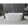 Mexen Oval vonios kambarys 150 x 75 cm, balta, chromuotas perteklius - 52671507500-01