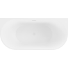 Mexen Oval laisvas prie sienos vonia 150 x 75 cm, balta, baltas perteklius - 52671507500-20