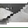 Mexen Oval laisvas prie sienos vonia 150 x 75 cm, balta, baltas perteklius - 52671507500-20