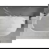 Mexen Oval laisvas prie sienos vonia 150 x 75 cm, balta, baltas perteklius - 52671507500-20