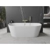 Mexen Oval vonia laisvai stovinti prie sienos 150 x 75 cm, balta, su auksiniu šepetėliu - 52671507500-55