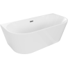 Mexen Oval laisvai pastatoma vonia prie sienos 150 x 75 cm, balta, gun gray šepečiu - 52671507500-66