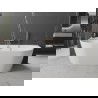 Mexen Oval laisvai pastatoma prie sienos vonia 150 x 75 cm, balta, šepečiu valyta varis - 52671507500-65