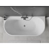 Mexen Oval vonios kambarys laisvai stovintis, 160 x 80 cm, balta, gun gray šlifuota perpildymo anga - 52671608000-66
