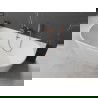 Mexen Oval vonia laisva, prie sienos 160 x 80 cm, balta, rožinės auksinės perpildymo - 52671608000-60