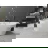 Mexen Oval vonios kambarys laisvai stovintis prie sienos 160 x 80 cm, balta, gun metal perteklius - 52671608000-95