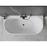 Mexen Oval vonia laisvai stovinti prie sienos 160 x 80 cm, balta, juodas perteklius - 52671608000-70