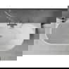 Mexen Oval vonia laisvai stovinti prie sienos 160 x 80 cm, balta, matinė nikelio išleidimo - 52671608000-97