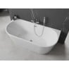 Mexen Oval laisvai stovinti sieninė vonia 180 x 80 cm, balta, chromuota perpyle - 52671808000-01