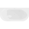 Mexen Oval vonios kraštovaizdžio įranga laisvai stovinti 170 x 80 cm, balta, balta perteklius - 52671708000-20