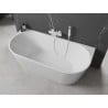Mexen Oval vonios kraštovaizdžio įranga laisvai stovinti 170 x 80 cm, balta, balta perteklius - 52671708000-20