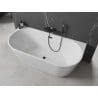 Mexen Oval vonios kambarys laisvai stovintis 170 x 80 cm, balta, juodas perpildymo - 52671708000-70