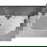 Mexen Oval laisvai pastatoma prie sienos vonia 170 x 80 cm, balta, gun gray šlifuotas perleidimas - 52671708000-66