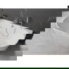 Mexen Oval vonia laisvai stovinti, prie sienos 170 x 80 cm, balta, brushed nickel perpylimo - 52671708000-97