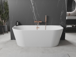 Mexen Oval laisvai pastatoma, sieninė vonia 170 x 80 cm, balta, persikinis auksas - 52671708000-60