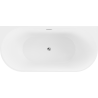 Mexen Oval vonios kambarys laisvai pastatoma 140 x 75 cm, balta/juoda, chromo perteklius - 52671407575-01