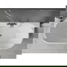 Mexen Oval vonios kambarys laisvai pastatoma 140 x 75 cm, balta/juoda, chromo perteklius - 52671407575-01