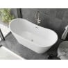 Mexen Montana laisvai pastatoma vonia 170 x 80 cm, balta, matinio nikelio perpylimas - 52011708000-97
