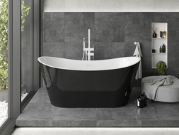 Mexen Montana laisvai pastatoma vonia 170 x 80 cm, balta/juoda, balta perla - 52011708075-20